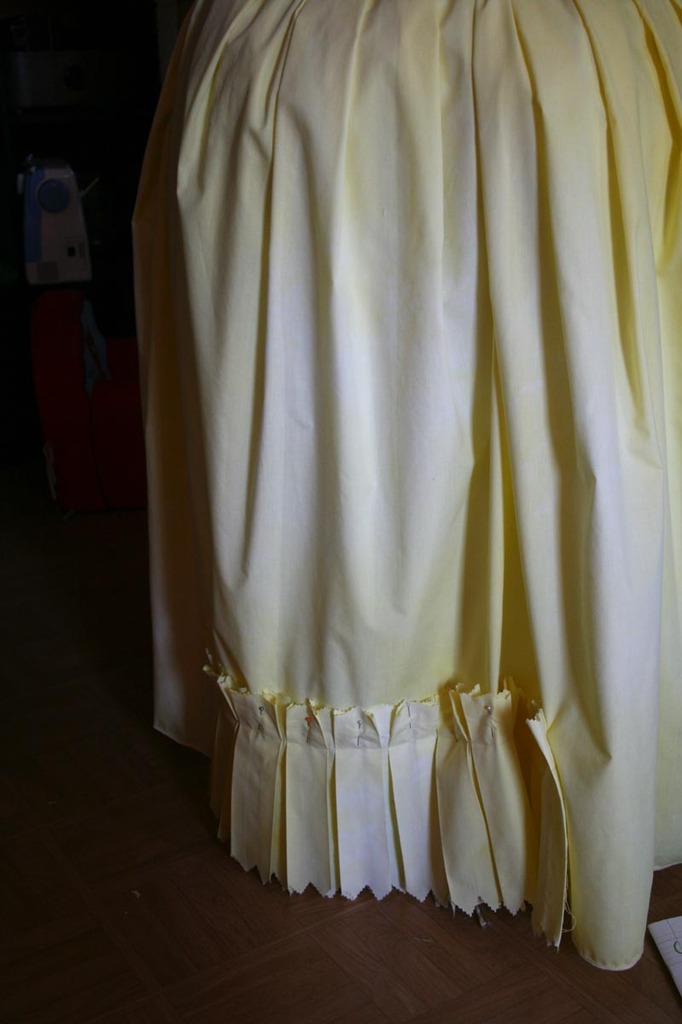Tuto: projet robe anglaise retroussée à la polonaise partie IV (décorations jupe, jupon)