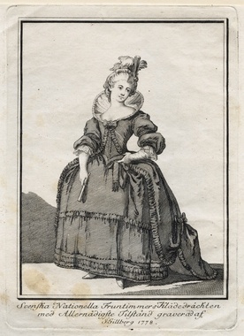 Swedish National costume for women, National Museum of Fine Arts, Stockholm, 1778