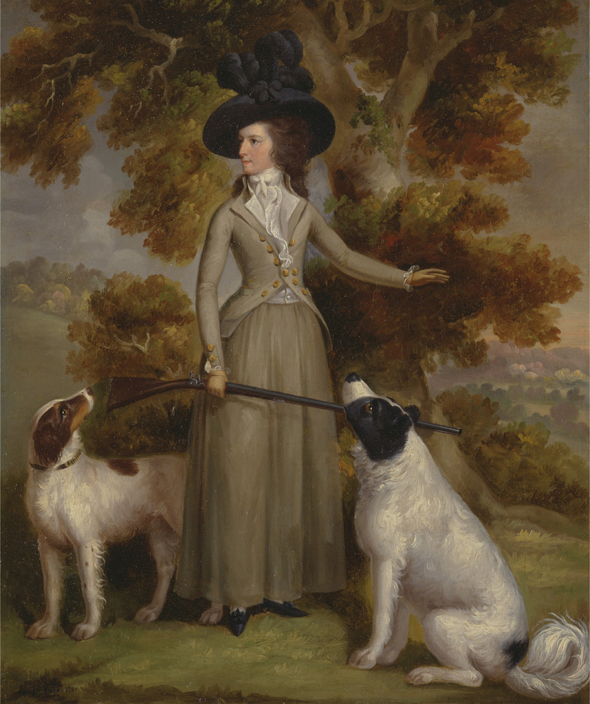 The Countess of Effingham with Gun and Shooting Dogs George Haugh